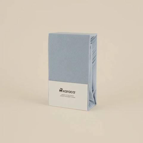 Karaca Home Jersey Fitted Sheet, 100x200+30cm, Blue
 