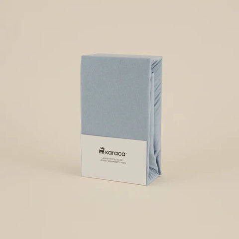 Karaca Home Jersey Spannbettlaken, 160x200+30 cm, Blau