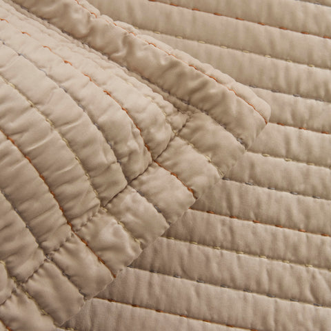 Manon Bettüberwurf Set, Doppelbett, Beige 230x240cm + 2(50x70) cm