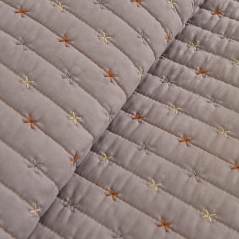 Margot Bedspread Set Grey 230x240cm + 2(50x70) cm