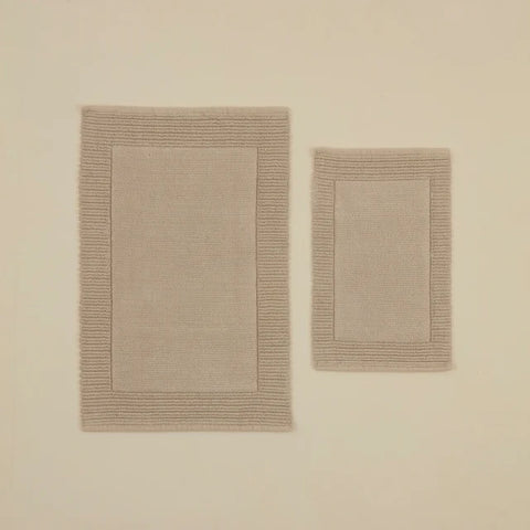 Karaca Odetta Badematten-Set, 60x90 cm + 40x60 cm, Ecru