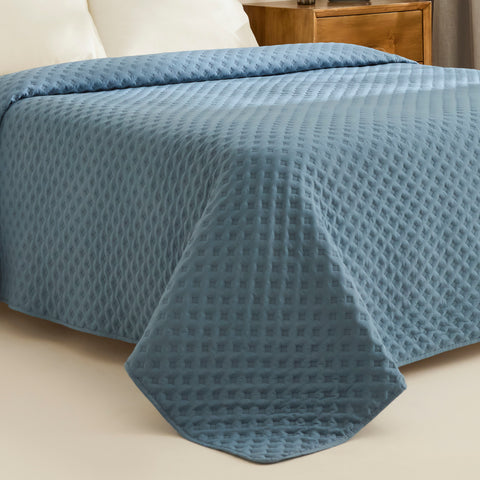 Karaca Ines Tagesdecken-Set, Einzelbett, Dunkelblau