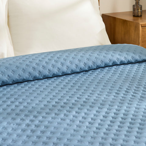 Karaca Ines Tagesdecken-Set, Doppelbett, Dunkelblau