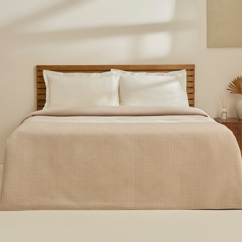 Karaca Chloe Tagesdecke, Doppelbett, Beige