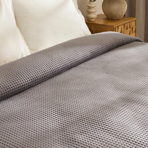 Karaca Chloe Tagesdecke, Doppelbett, Anthrazit
