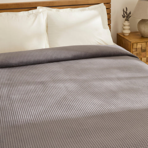 Karaca Chloe Tagesdecke, Doppelbett, Anthrazit