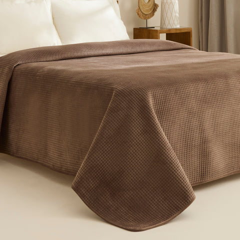 Karaca Chloe Tagesdecke, Doppelbett, Braun