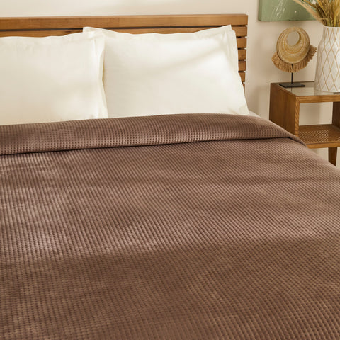 Karaca Chloe Tagesdecke, Doppelbett, Braun