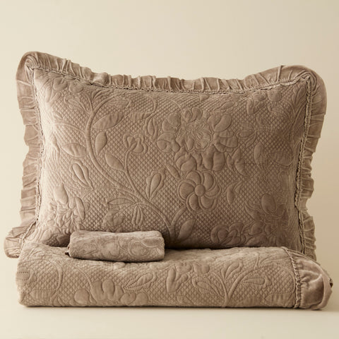Karaca Audrey Tagesdecke-Set, Doppelbett, Grau