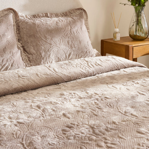 Karaca Audrey Tagesdecke-Set, Doppelbett, Grau