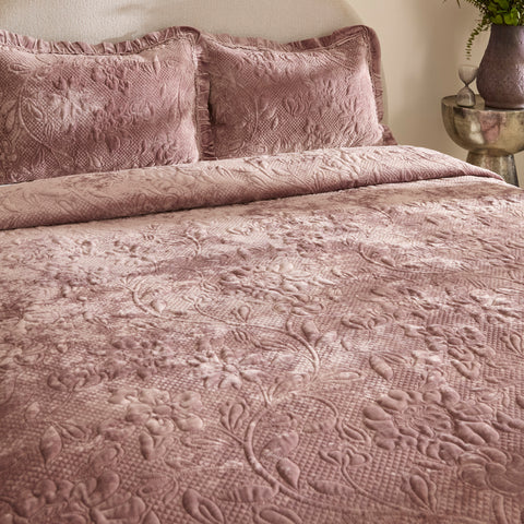 Karaca Audrey Tagesdecke, Einzelbett, Rose