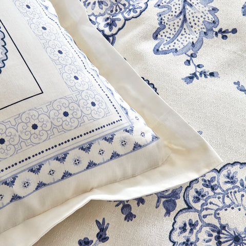 Karaca Amar Blau 100% Baumwolle Doppeltes Bettbezugs-Set