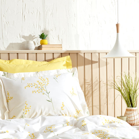 Karaca Loretta 100% Baumwolle Doppelbett-Piké-Set, Gelb