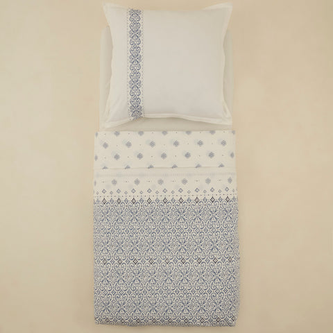 Karaca Marino Renforcé Bettwäsche-Set, Einzelbett, Blau