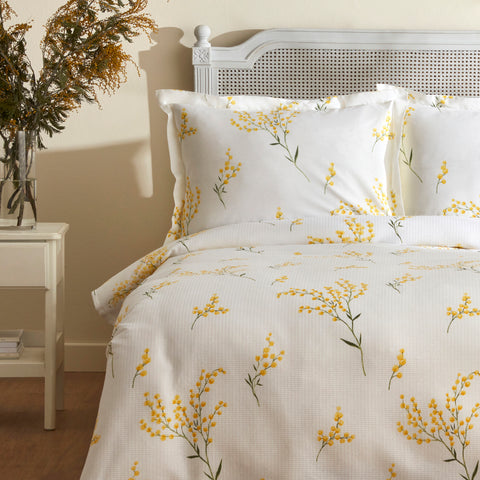 Karaca Home Loretta 100% Baumwolle Einzelbett-Piké-Set, Gelb
