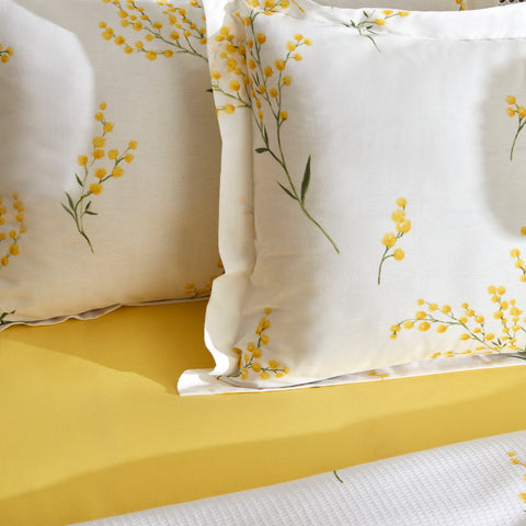 Karaca Loretta 100% Cotton Single Bed Bedspread Set, Yellow  