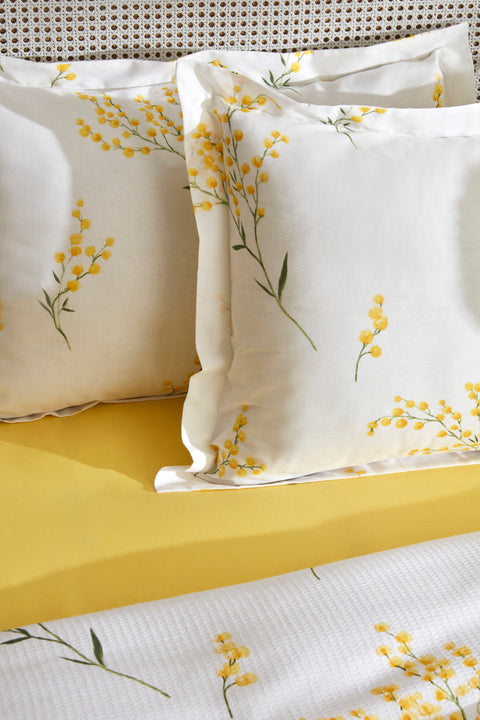 Karaca Loretta 100% Baumwolle Doppelbett-Piké-Set, Gelb