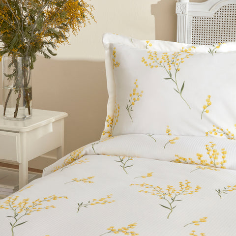 Karaca Loretta 100% Baumwolle Doppelbett-Piké-Set, Gelb