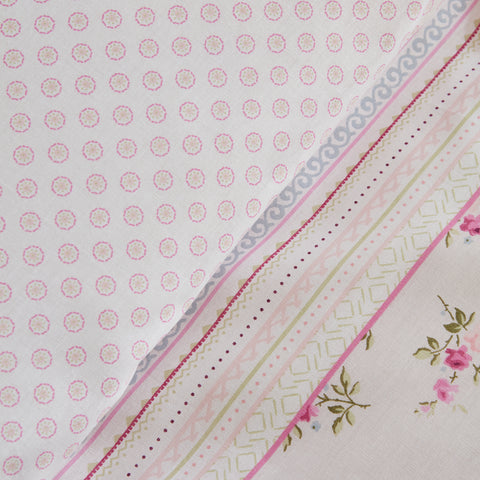 Karaca Glen Einzelbett Bettwäsche Set, 100% Baumwolle, Rosa