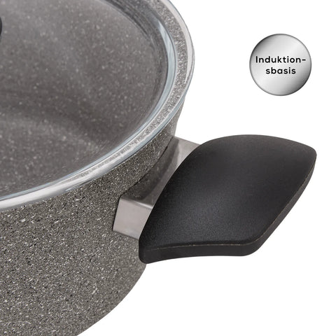 Karaca Biogranit Grau Neu Induktions Topfset, 7-teiliges