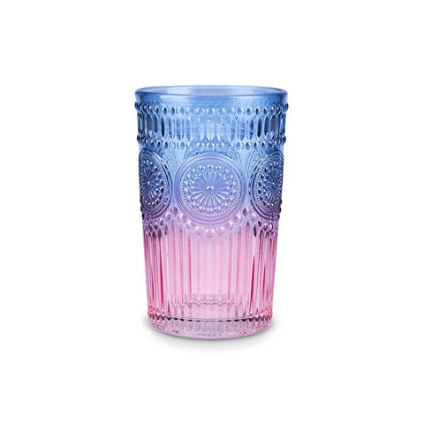 Karaca Sunflower Meşrubat Bardağı 332 ml, Mavi Pembe