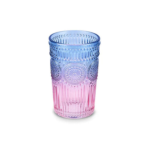 Karaca Sunflower Meşrubat Bardağı 332 ml, Mavi Pembe