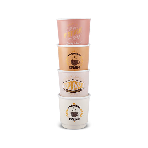 Karaca Monet Soft Espresso Cup Set, 4 Persons, 4-Piece, 90 ml
