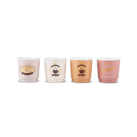 Karaca Monet Soft Espresso Cup Set, 4 Persons, 4-Piece, 90 ml
