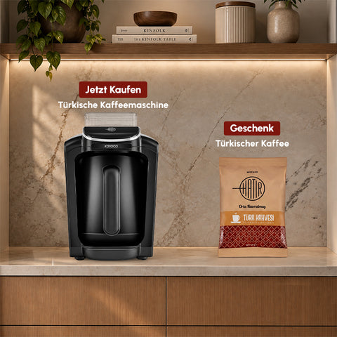 Karaca Hatır Aqua WaterTank Automatic Turkish Coffee Machine Black