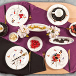 Karaca Fine Pearl Grace Black 26 Piece Pearl Breakfast and Serveware Set, Service for 6
