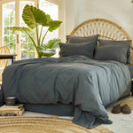 Karaca Home 4 Element Fire 100% Cotton Dark Gray Double Duvet Set