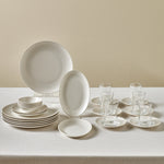 Karaca Artiste Bone China 20-teiliges Tafelservice für 6 Personen, Weiß