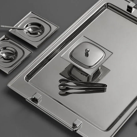 Jumbo Pluto 16-Piece Stainless Steel Tea Set for 6 Persons