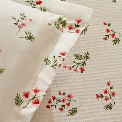 Karaca Home Silvie 100% Cotton Double Bed Bedspread Set Red
 