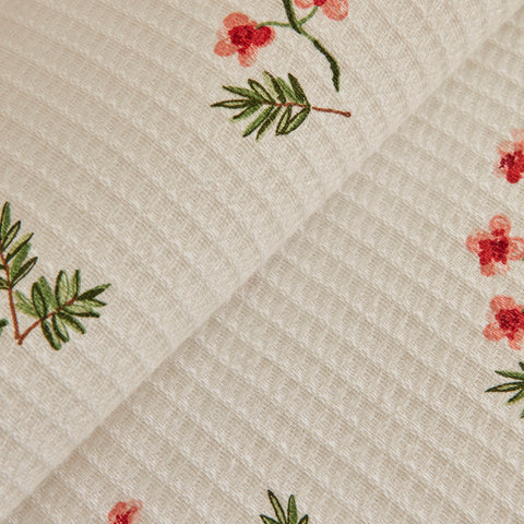 Karaca Silvie 100% Baumwolle Tagesdecke Set, Rot