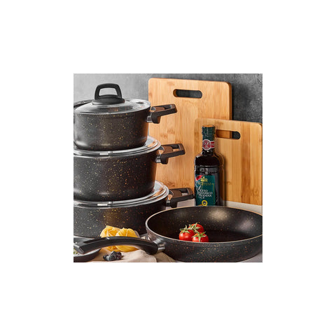 Karaca Biogranit Blackgold 7-teiliges Kochtopfset