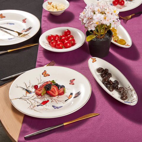 Karaca Fine Pearl Grace Black 26-teiliges Frühstücksset und Servierschalen