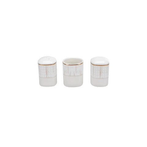 Karaca Batik Cream 60-teiliges Tafelgeschirr-Set für 12 Personen Gold Quadrat