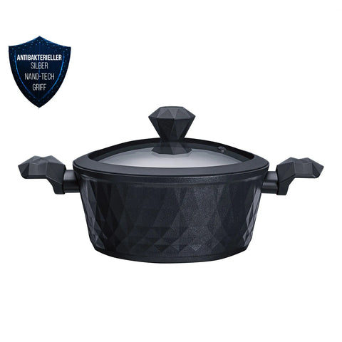 Karaca Bio Diamond Kochtopf mit antibakteriellen Griffen und Induktionsboden 24 cm 4l