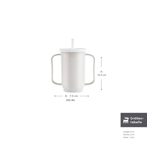 Karaca For All Becher mit Ergonomischen Doppelgriffen, 350 ml