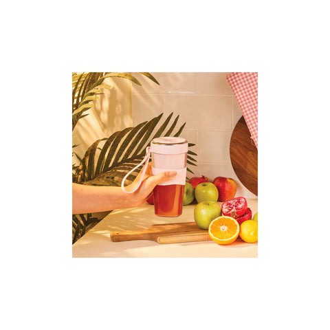Cookplus Pink Tragbarer, wiederaufladbarer Smoothie-Mixer, 400ml, 60W