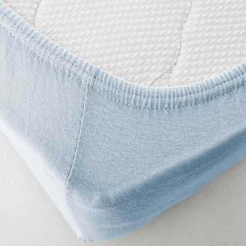 Karaca Home Jersey Spannbettlaken hellblau 120x200 cm + 30 cm Öko-Tex zertifiziert