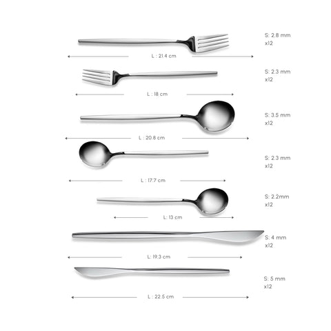 Karaca Orion Platin 12-Personen 84-Teiliges Besteckset