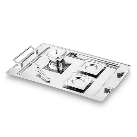 Jumbo Pluto 16-Piece Stainless Steel Tea Set for 6 Persons