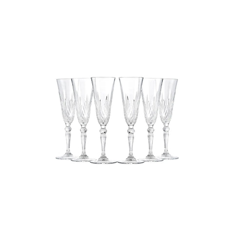 Rcr Melodia Champagner Glas, 6 teilig