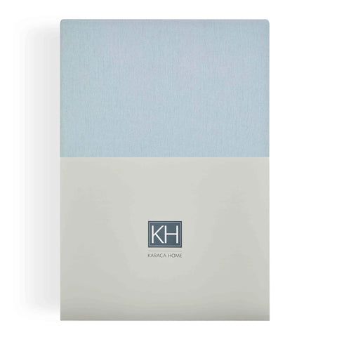 Karaca Home Jersey Spannbetlaken hellblau 100x200 cm + 30 cm Öko-Tex zertifiziert