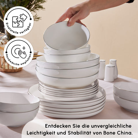 Karaca Streamline Favaro 53-Teiliges 12-Personen Geschirrset Platin