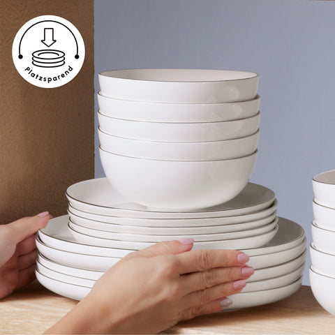 Karaca Streamline Favaro 53-Teiliges 12-Personen Geschirrset Platin