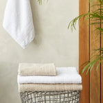 Karaca Home Vinos 4-teiliges Gesicht/Badehandtuch Hamam Set Beige