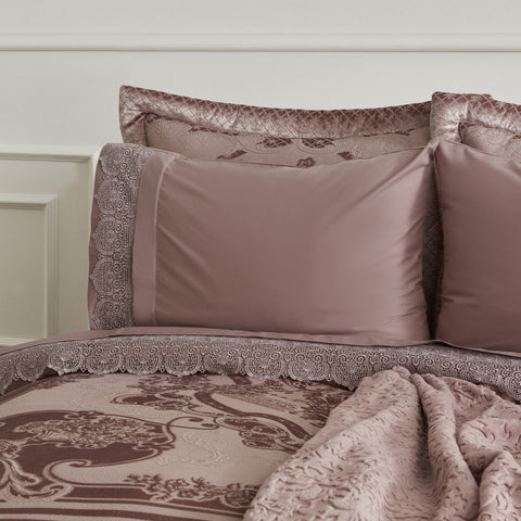 Karaca Home Valeria Queen 8-teiliges Geschenkset für Paare Altrosa